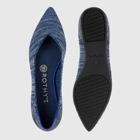 Shoes - ROTHY’s Women’s The Point in Indigo Heather, Blue , Size 10
